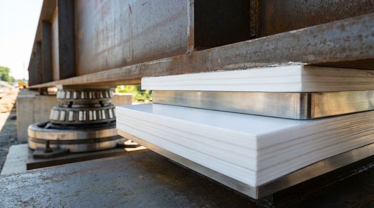 PTFE 슬라이드 베어링이 공간 및 중량 효율성을 높이는 이유는 무엇입니까? 복잡한 기계 장치를 간단하고 가벼운 패드로 대체