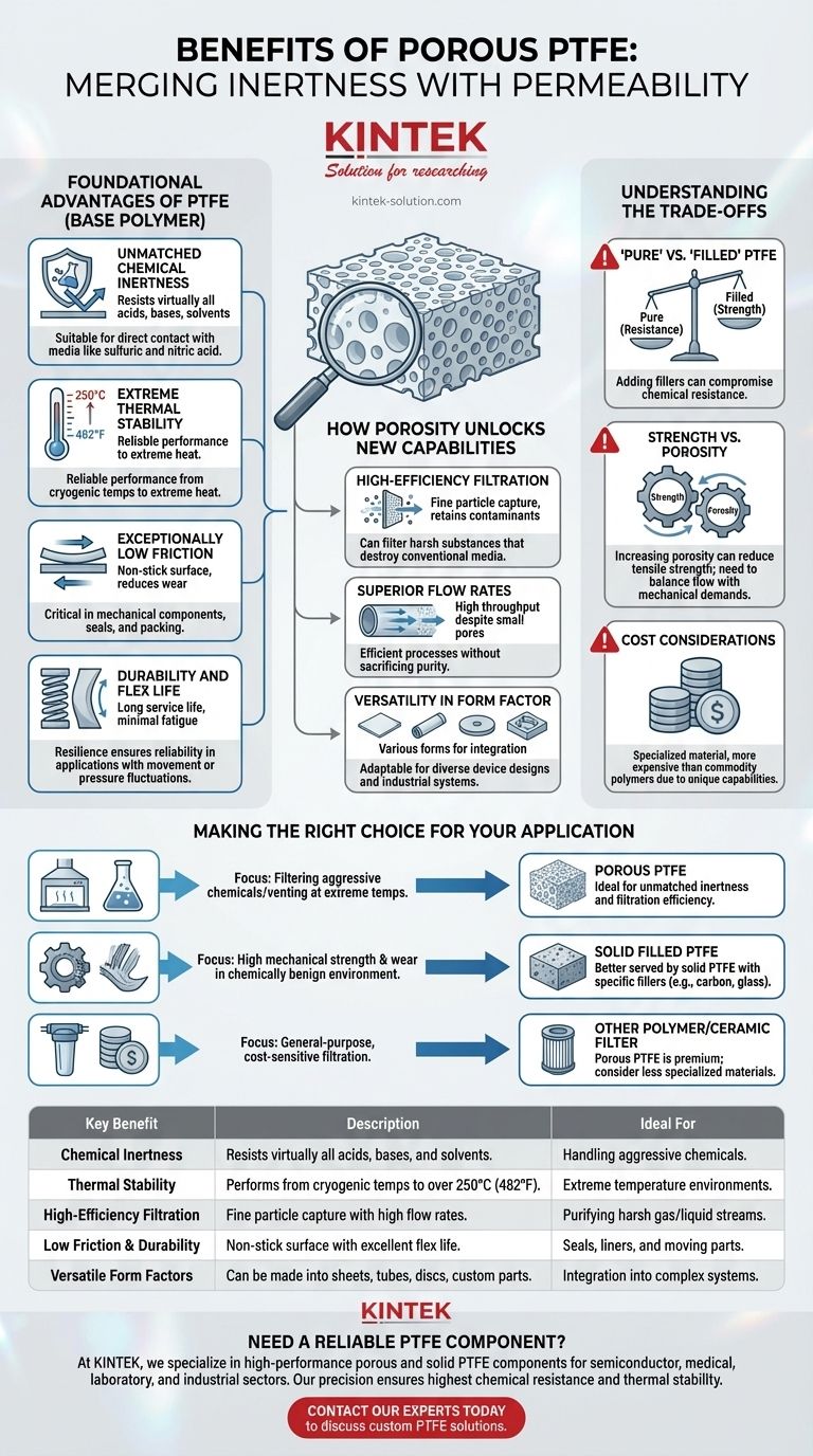 Quais são os benefícios do PTFE poroso? Desbloqueie Filtração Superior e Resistência Química Guia Visual