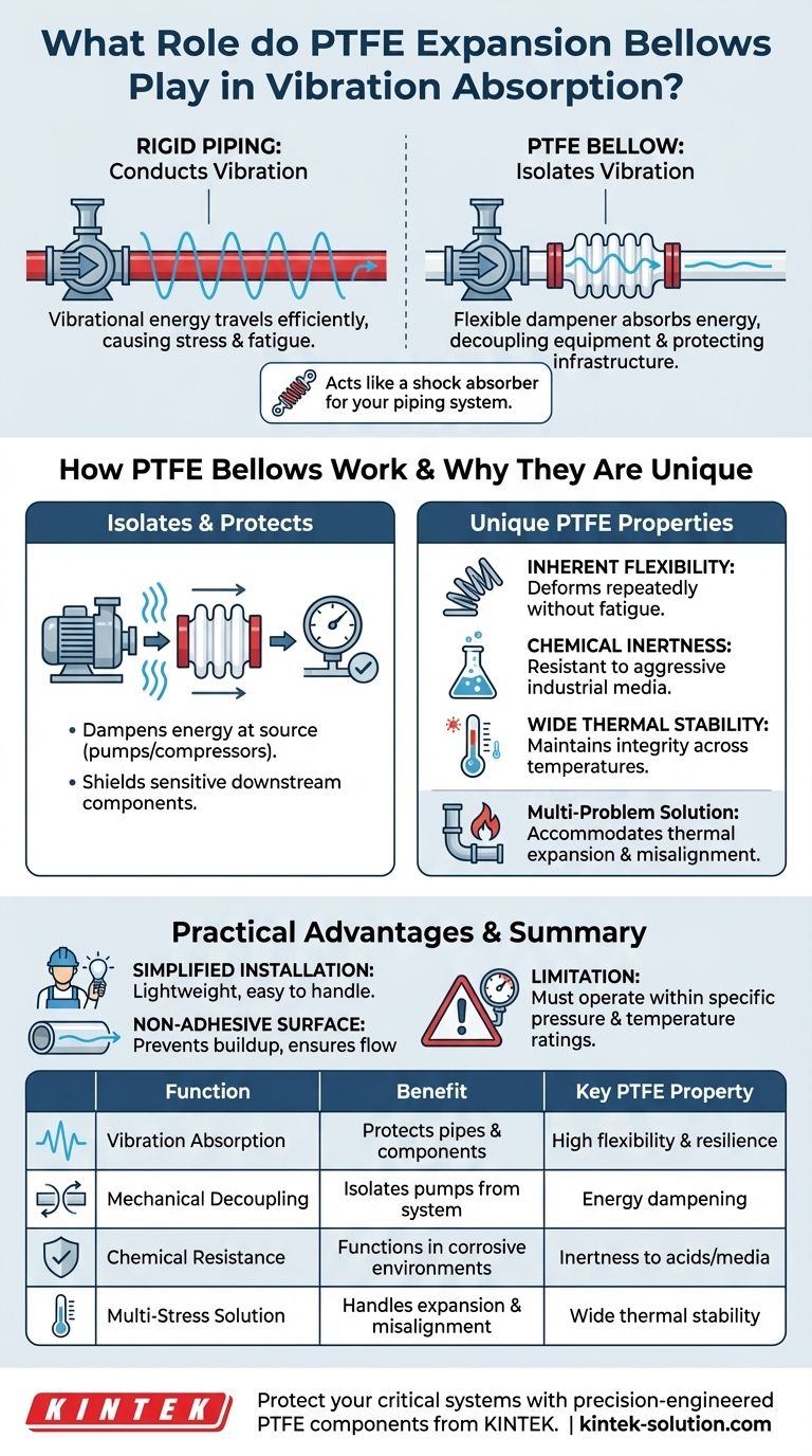 PTFE 膨胀节在减震方面起什么作用？隔离设备以防止系统损坏 图解指南