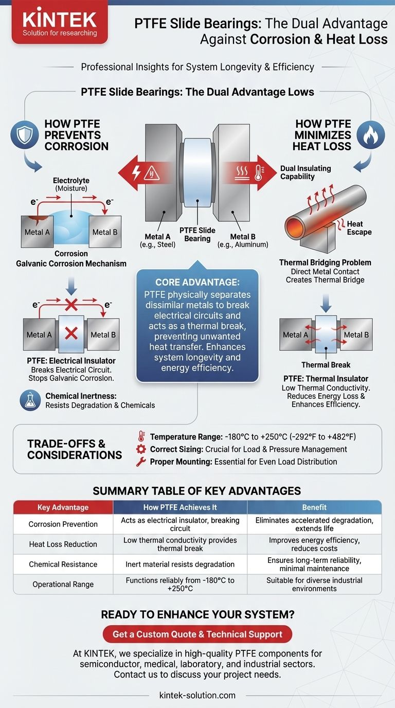 PTFE 슬라이드 베어링은 부식 및 열 손실 측면에서 어떤 이점을 제공합니까? 시스템 수명 및 효율성 향상 시각적 가이드
