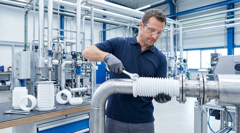 Quali sono i vantaggi di installazione dei soffietti di dilatazione in PTFE? Riduzione del lavoro, del tempo e delle attrezzature necessarie