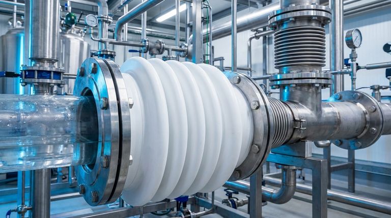 Como a flexibilidade dos foles de expansão de PTFE se compara aos foles de metal? Um guia para absorção superior de movimento