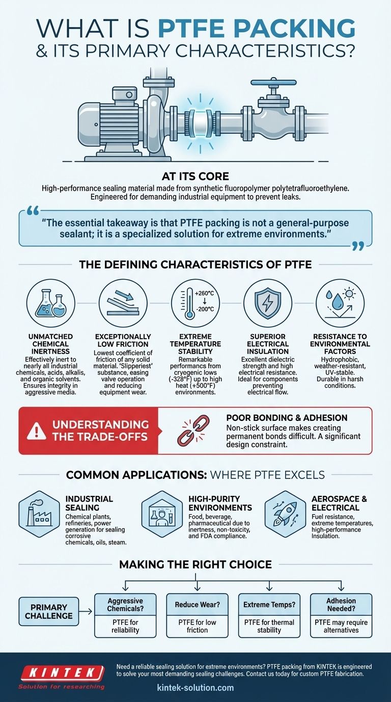 PTFEパッキンとは何ですか、またその主な特性は何ですか？極限環境のためのマスタシーリング ビジュアルガイド
