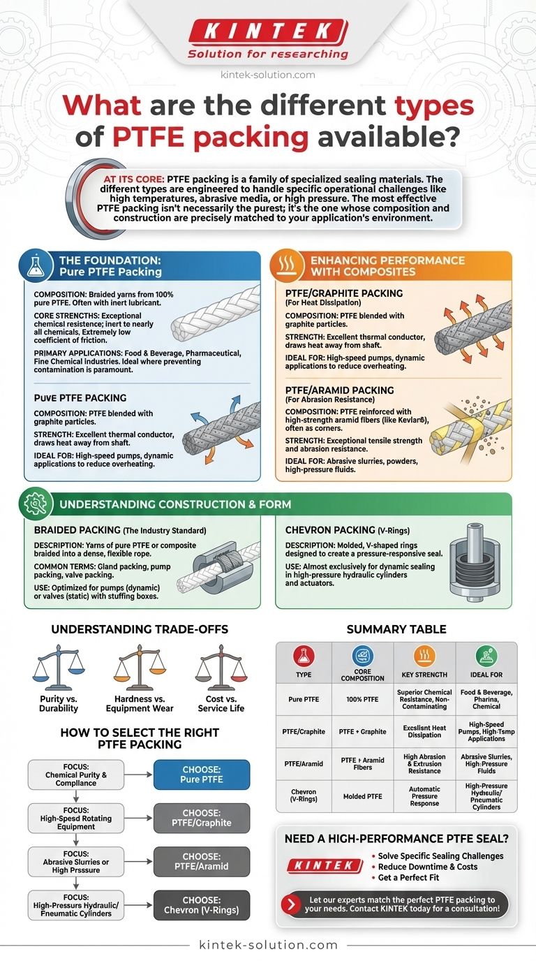 Quais são os diferentes tipos de gaxetas de PTFE disponíveis? Escolha a Vedação Certa para Sua Aplicação Guia Visual