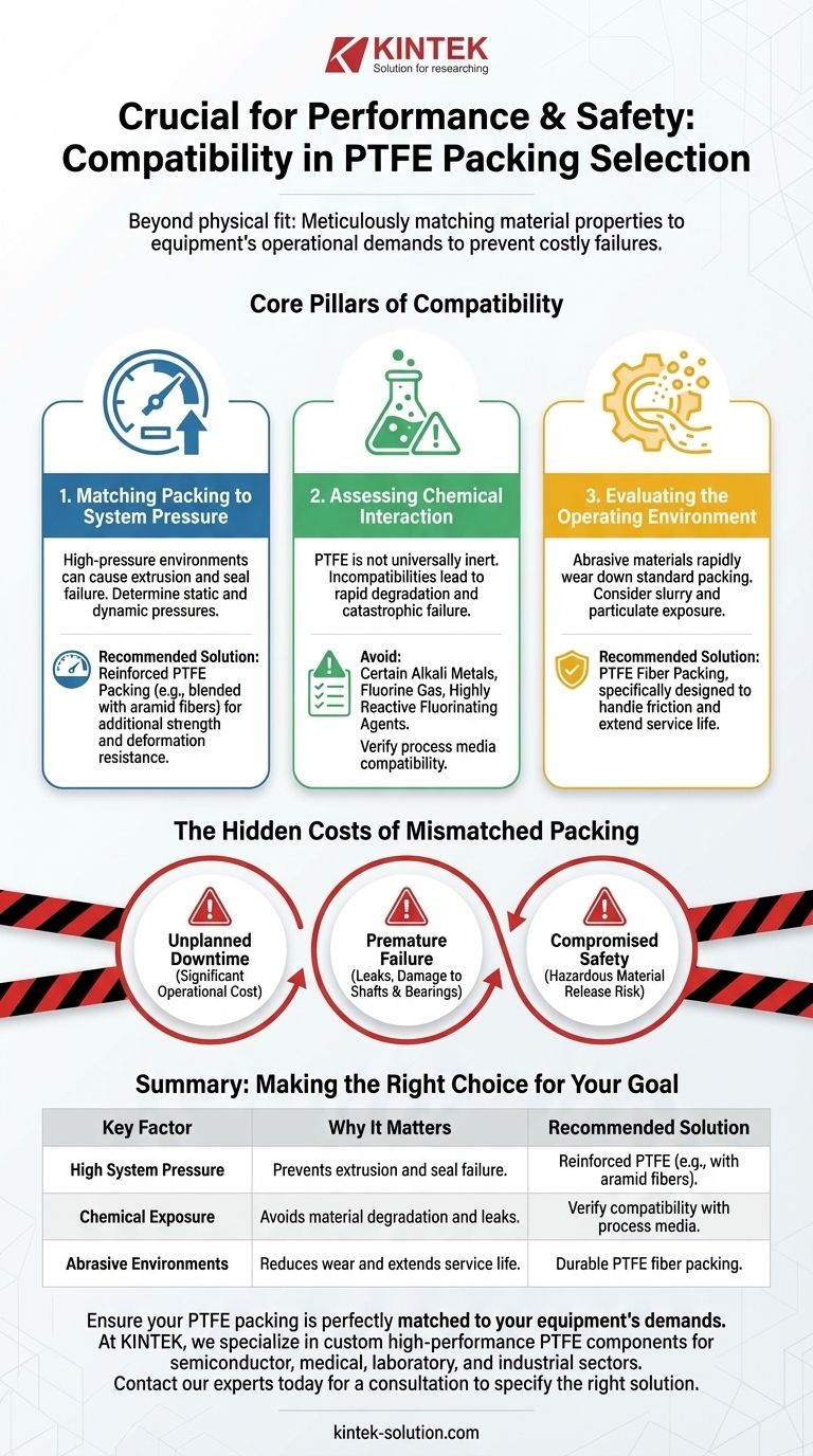 لماذا يعد التوافق مع المعدات أمرًا بالغ الأهمية عند اختيار حشوات PTFE؟ تجنب الأعطال المكلفة ووقت التوقف عن العمل دليل مرئي