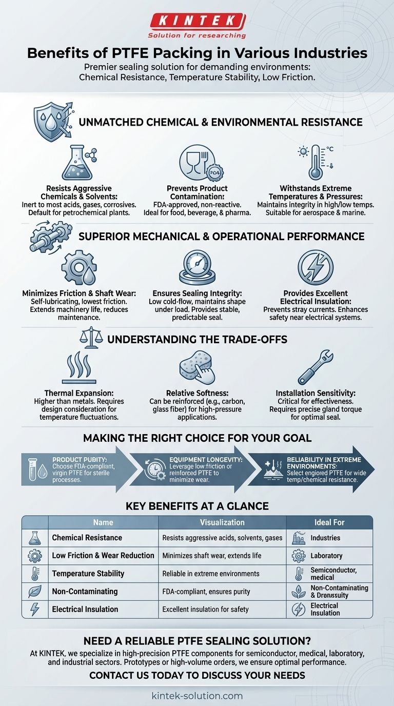 What are the benefits of PTFE packing in various industries? Enhance Sealing Performance & Reliability Visual Guide