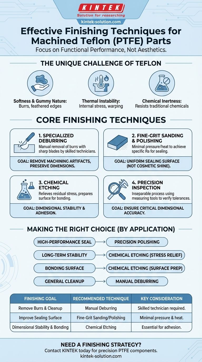 What finishing techniques are effective for machined Teflon parts? Achieve Functional Performance and Dimensional Stability Visual Guide