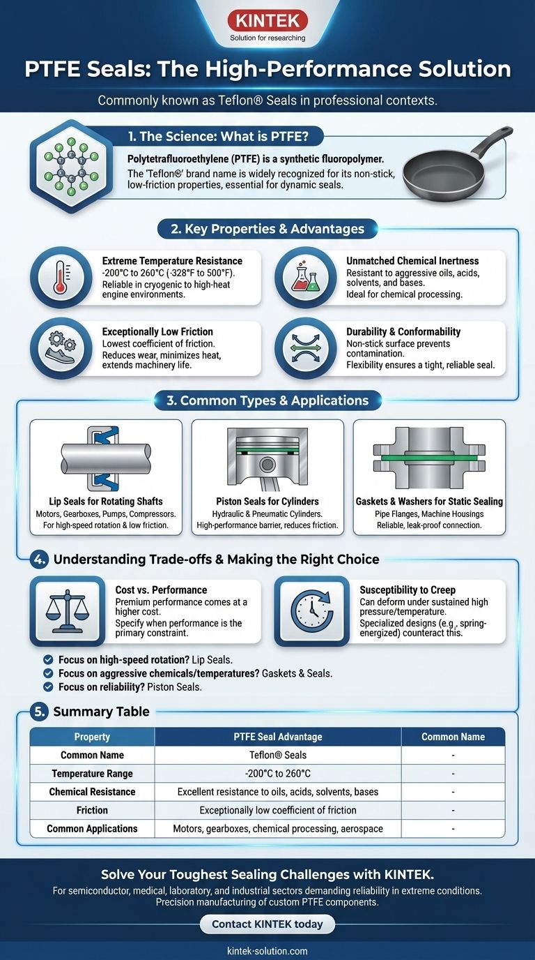 بماذا تُعرف موانع التسرب المصنوعة من PTFE بشكل شائع؟ اكتشف موانع تسرب Teflon® للأداء الفائق دليل مرئي