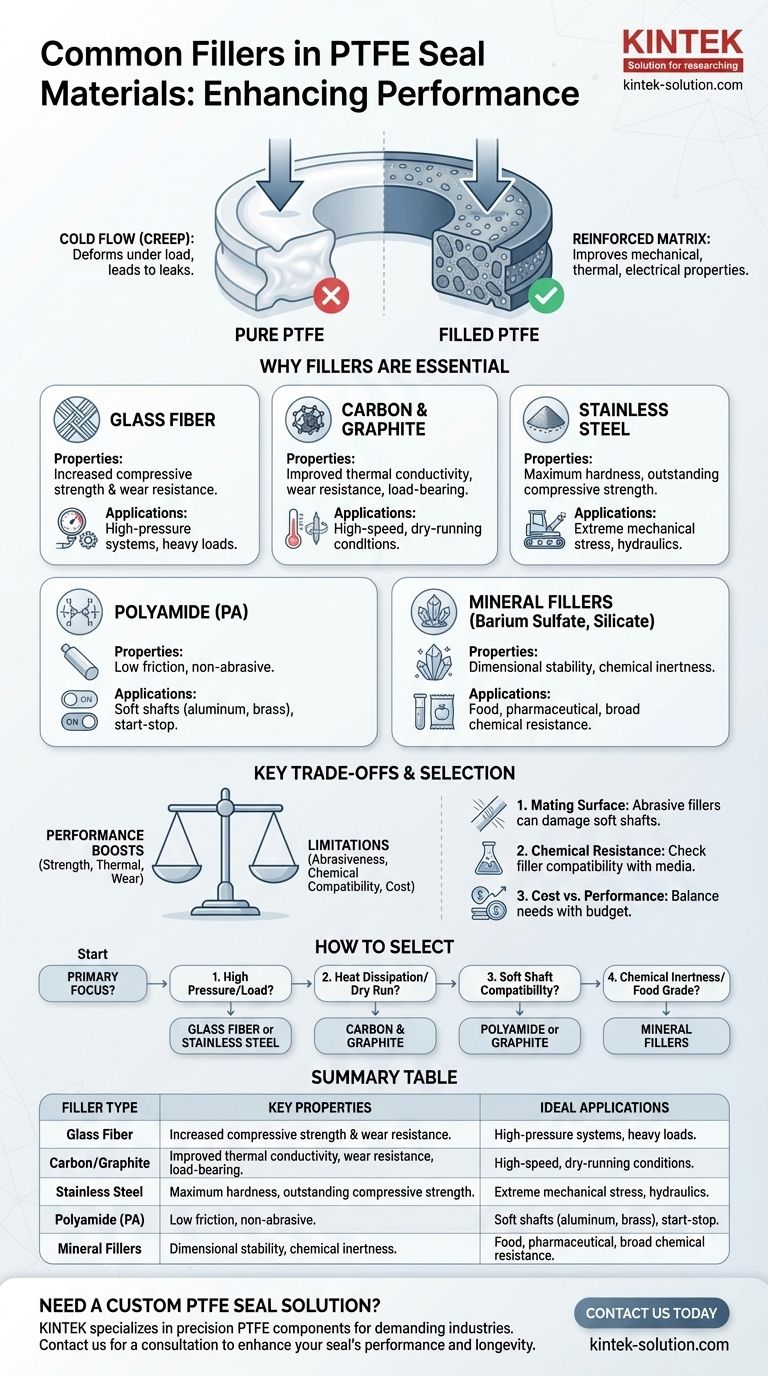 Quels sont les charges courantes utilisées dans les matériaux de joints en PTFE ? Améliorez les performances pour votre application Guide Visuel