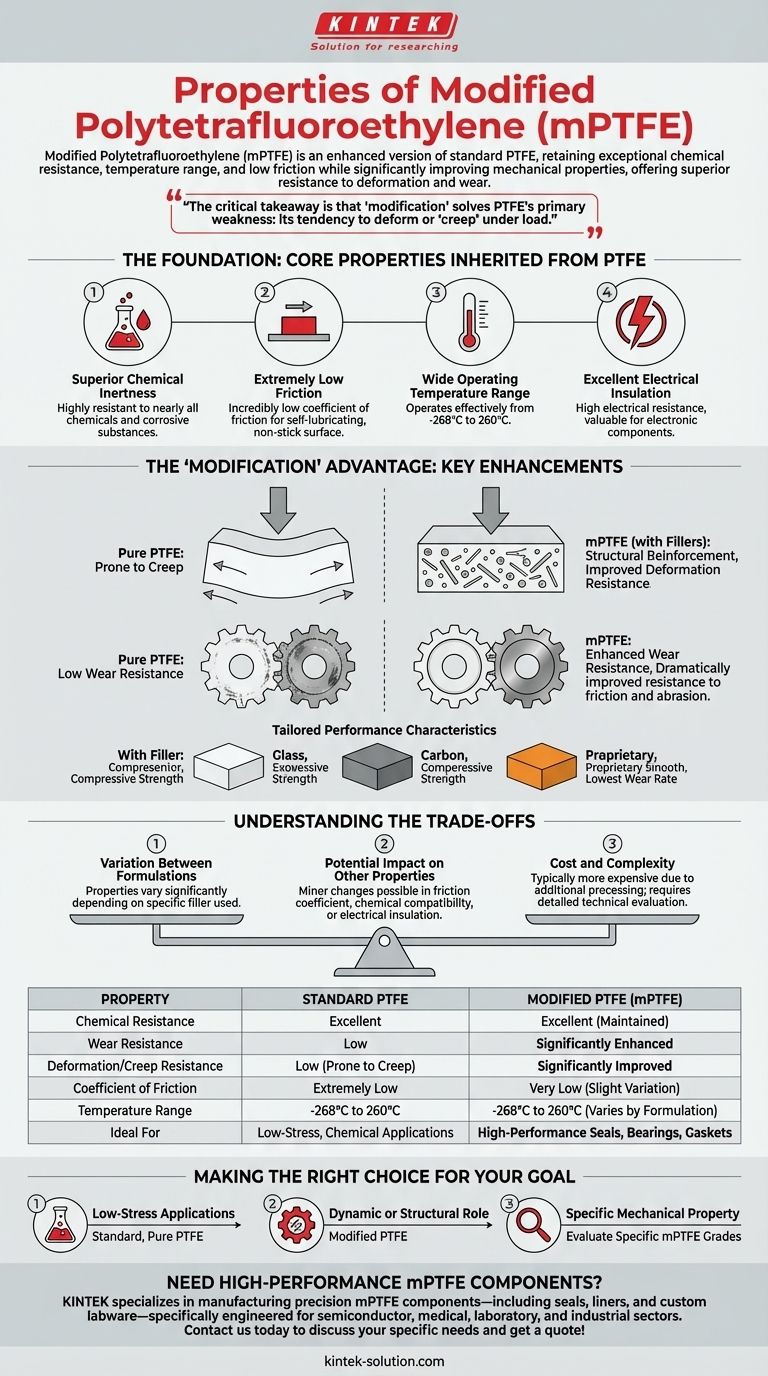 Quais são as propriedades do politetrafluoretileno modificado? Desempenho Aprimorado para Aplicações Exigentes Guia Visual