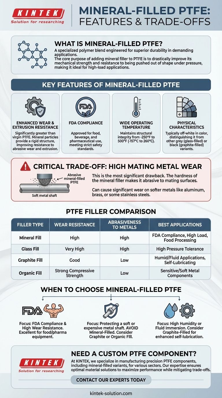 Quais são as características do Politetrafluoretileno (PTFE) com Carga Mineral? Alcance Durabilidade Superior em Aplicações Exigentes Guia Visual