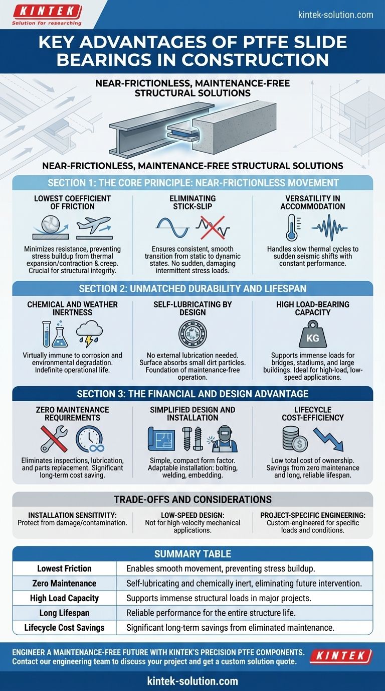 건설 분야에서 PTFE 슬라이드 베어링의 주요 이점은 무엇입니까? 유지보수가 필요 없는 구조적 움직임 구현 시각적 가이드