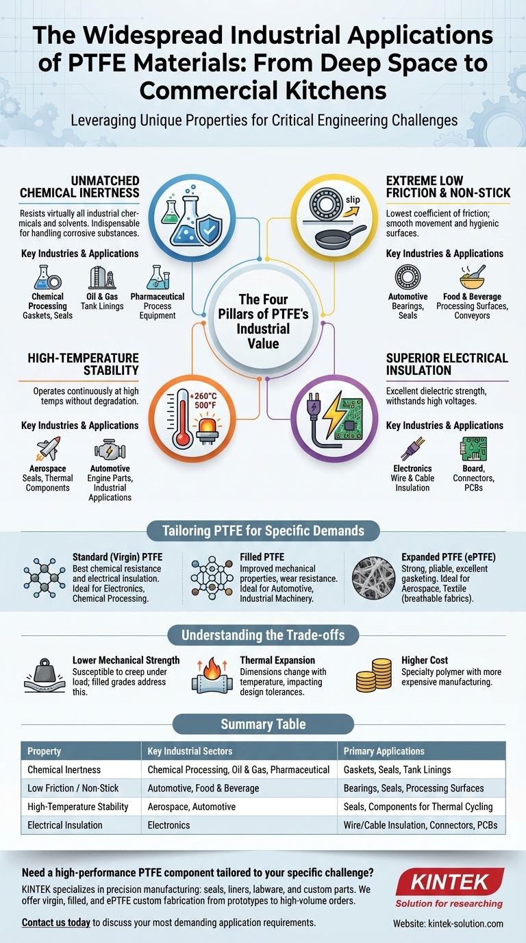 Quais são os principais setores industriais que utilizam materiais de PTFE? Desbloqueie o Desempenho em Ambientes Hostis Guia Visual