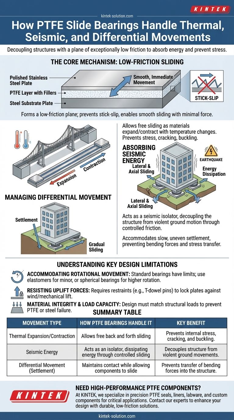 PTFE 슬라이딩 베어링은 열, 지진 및 차등 움직임을 어떻게 처리합니까? 구조적 복원력 보장 시각적 가이드