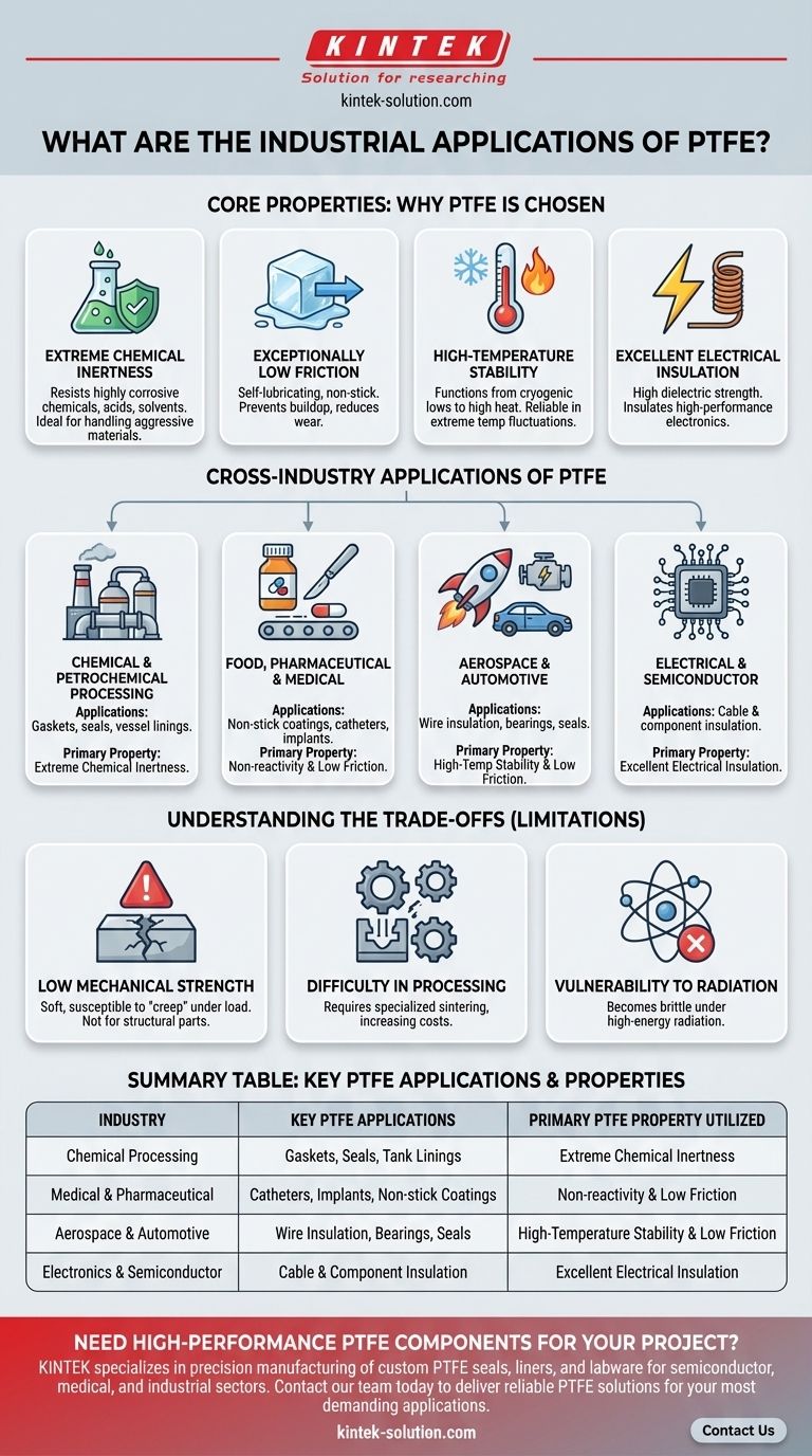 ما هي التطبيقات الصناعية لـ PTFE؟ افتح الأداء العالي في البيئات القاسية دليل مرئي