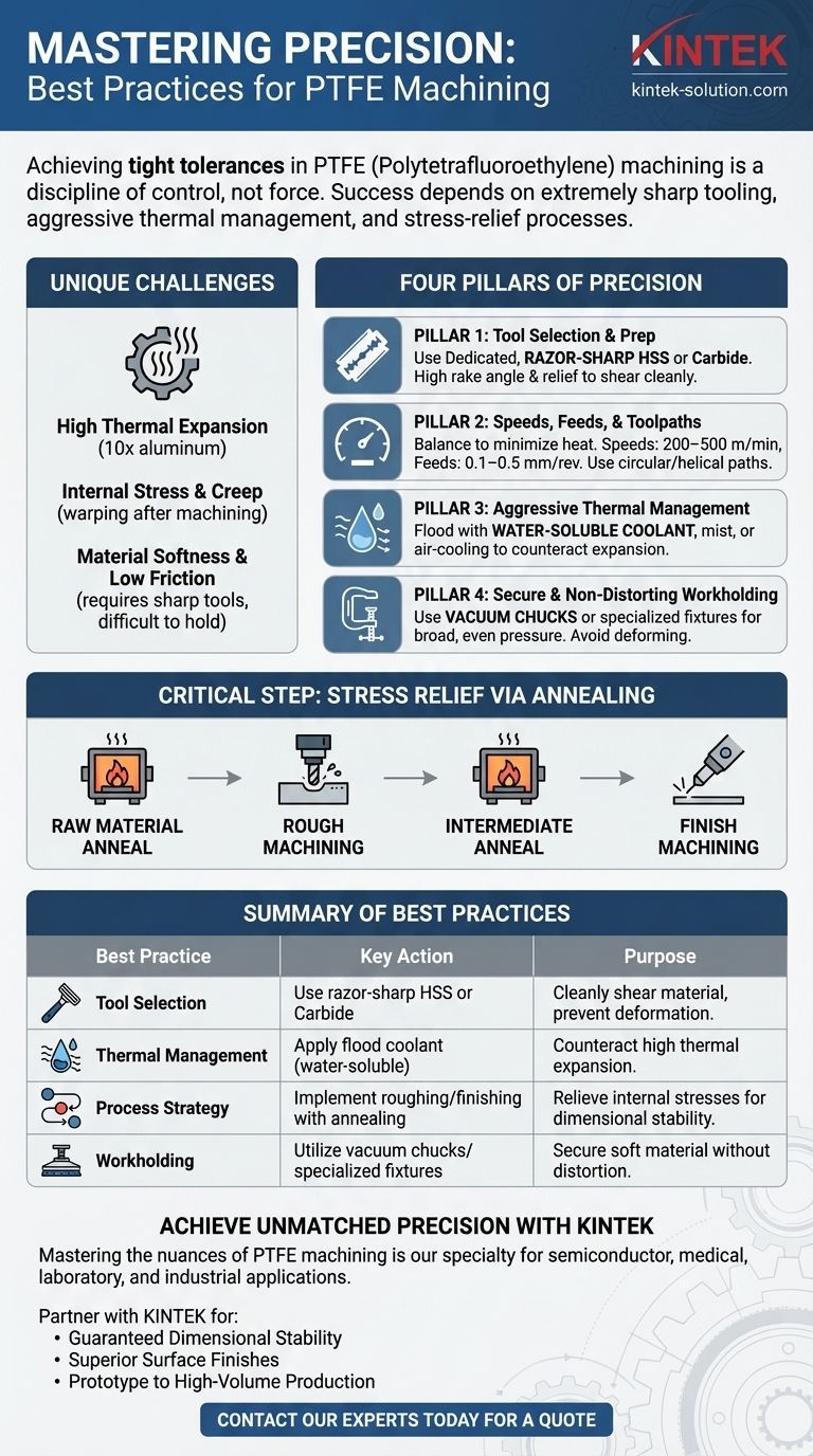 Quali sono le migliori pratiche per ottenere tolleranze strette nella lavorazione del PTFE? Padroneggiare il controllo sull'instabilità del materiale Guida Visiva
