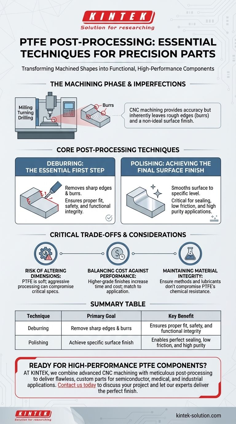 Quali tecniche di post-lavorazione vengono utilizzate per i componenti in PTFE? Ottieni prestazioni e affidabilità massime Guida Visiva