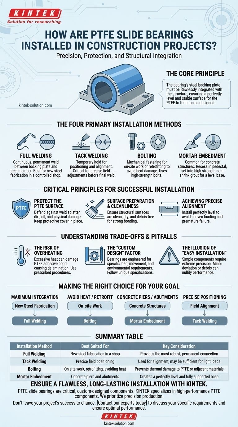 건설 프로젝트에서 PTFE 슬라이드 베어링은 어떻게 설치됩니까? 방법 및 모범 사례 가이드 시각적 가이드