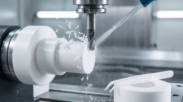 Qual è il ruolo del refrigerante nella lavorazione del PTFE? Padroneggiare la gestione termica e dei trucioli per pezzi di precisione