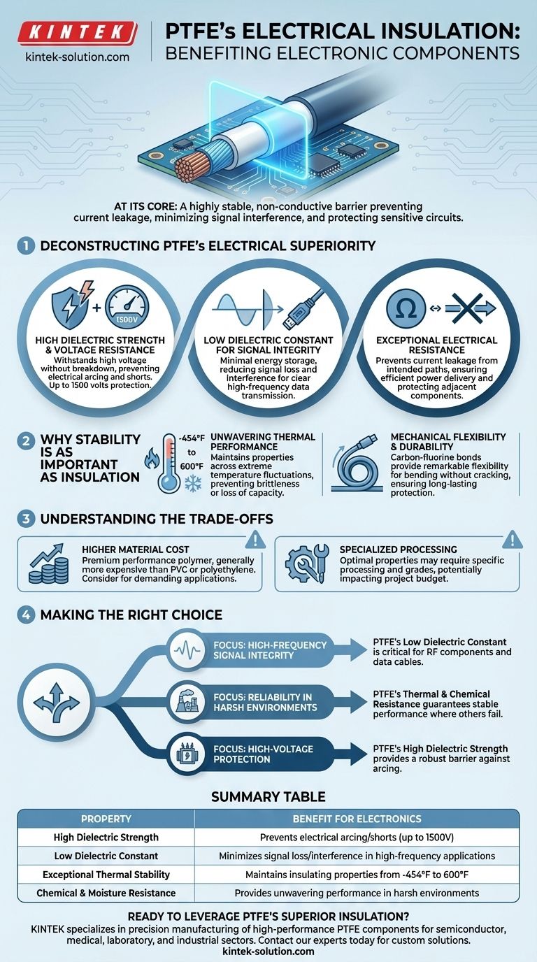 In che modo la proprietà di isolamento elettrico del PTFE avvantaggia i componenti elettronici? Garantire affidabilità e integrità del segnale Guida Visiva