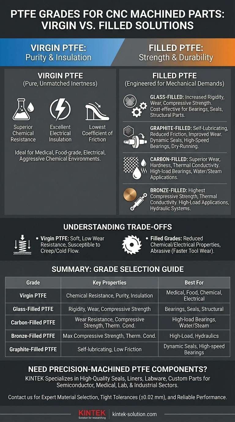 Quali sono i gradi di PTFE più adatti per i pezzi lavorati a CNC? Ottenere prestazioni e durata ottimali Guida Visiva