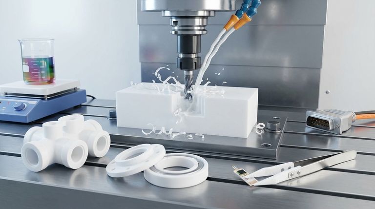 ما هي المزايا التي يوفرها PTFE كبلاستيك هندسي في التشغيل الآلي باستخدام الحاسب الآلي؟ افتح أداءً فائقًا للبيئات القصوى