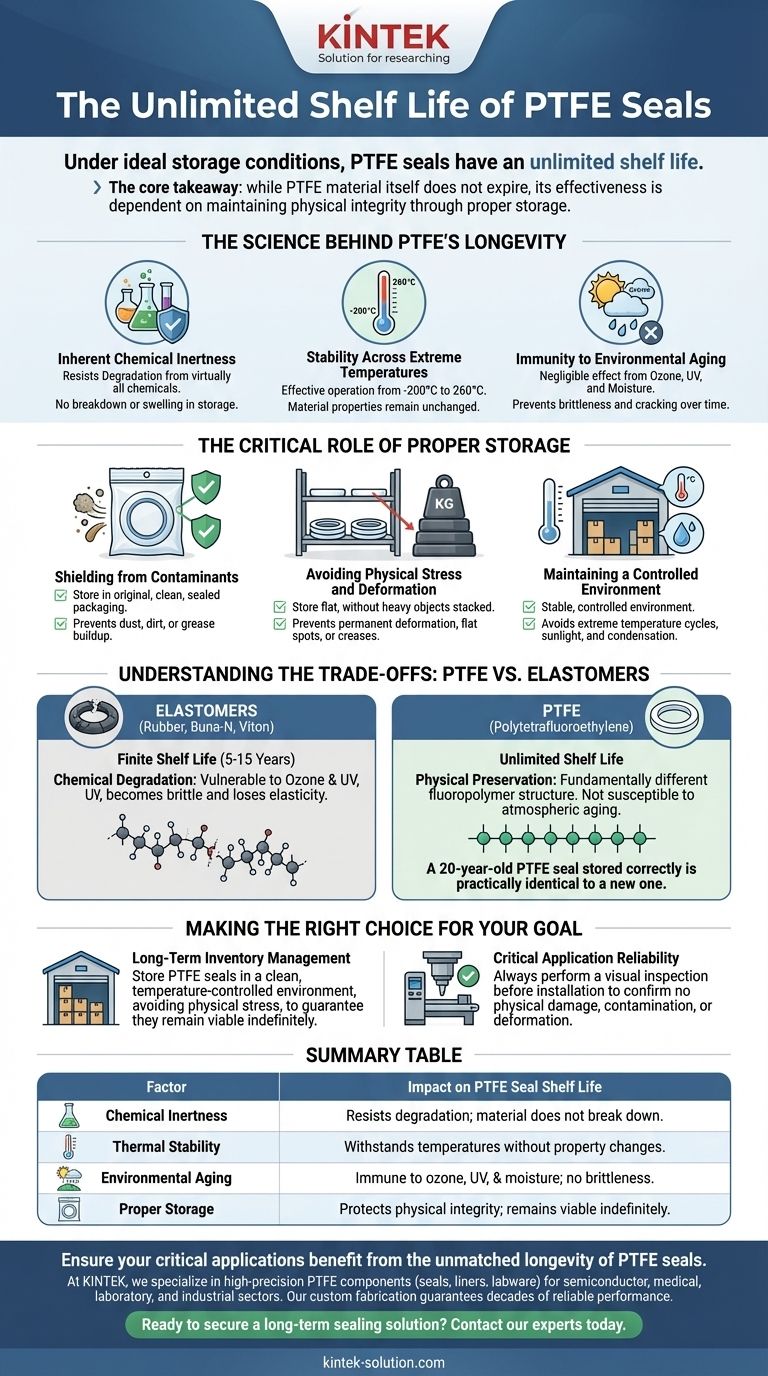 Какой срок годности у уплотнений из ПТФЭ? Обеспечьте долгосрочную надежность с помощью химически инертных уплотнений Визуальное руководство