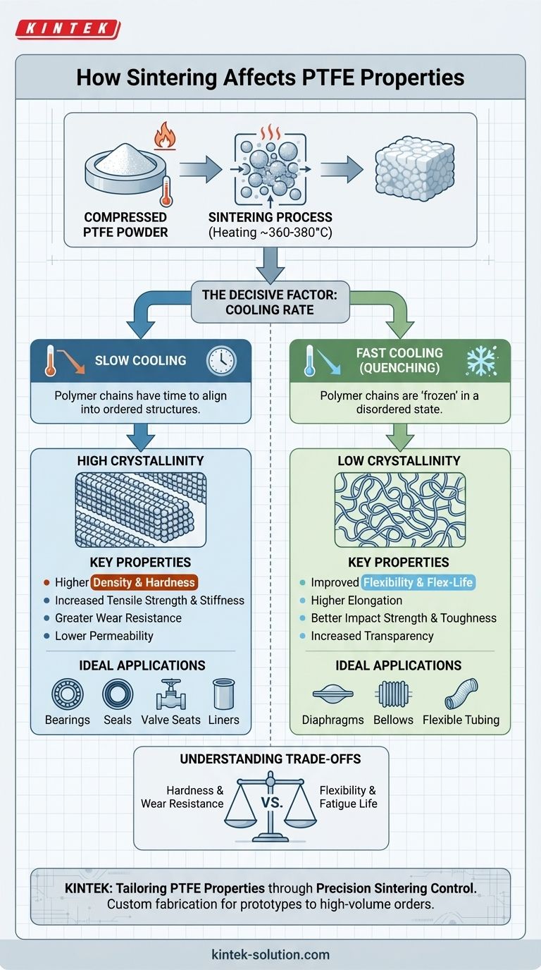 How does sintering affect the properties of PTFE? Control Crystallinity for Hard or Flexible Parts Visual Guide