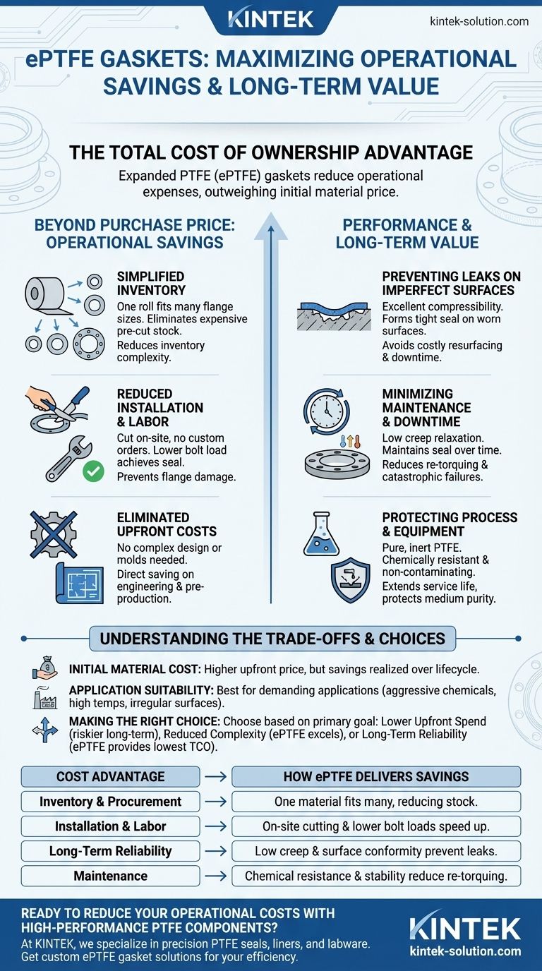 Quali vantaggi in termini di costi offrono le guarnizioni in PTFE espanso? Riduci il costo totale di proprietà Guida Visiva