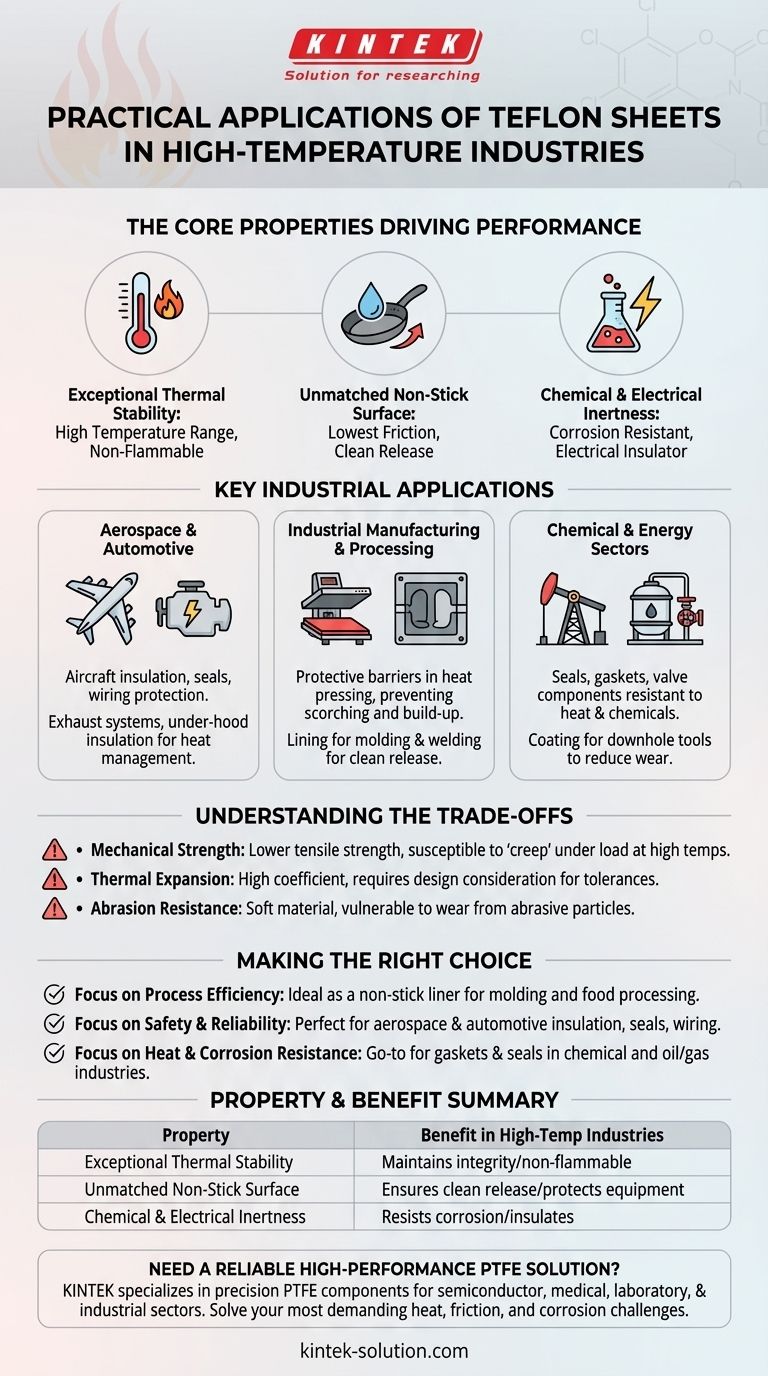 Quali sono alcune applicazioni pratiche dei fogli di Teflon nelle industrie ad alta temperatura? Risolvere le sfide di calore, attrito e corrosione Guida Visiva