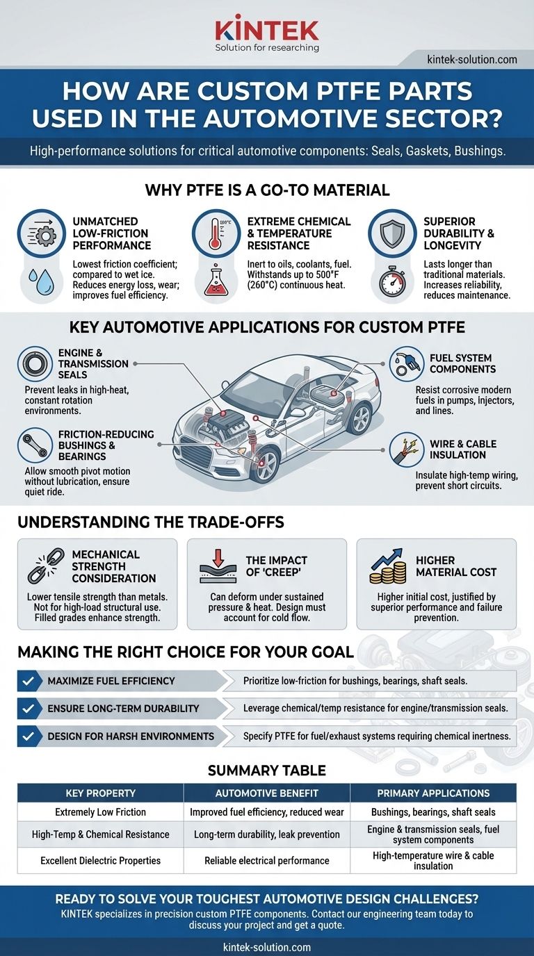 How are custom PTFE parts used in the automotive sector? Enhance Vehicle Performance & Durability Visual Guide