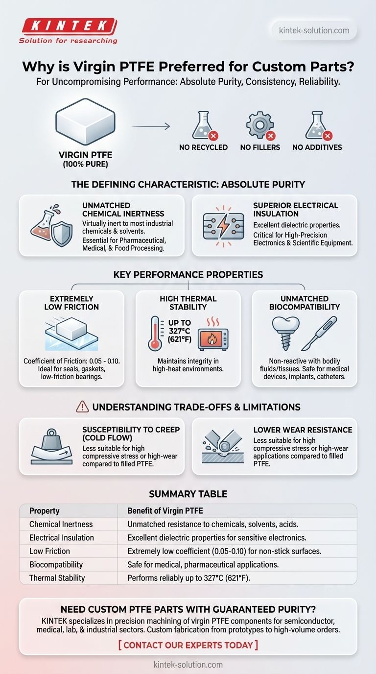 맞춤형 부품에 버진 PTFE가 선호되는 이유는 무엇입니까? 중요 애플리케이션을 위한 타의 추종을 불허하는 순도 시각적 가이드