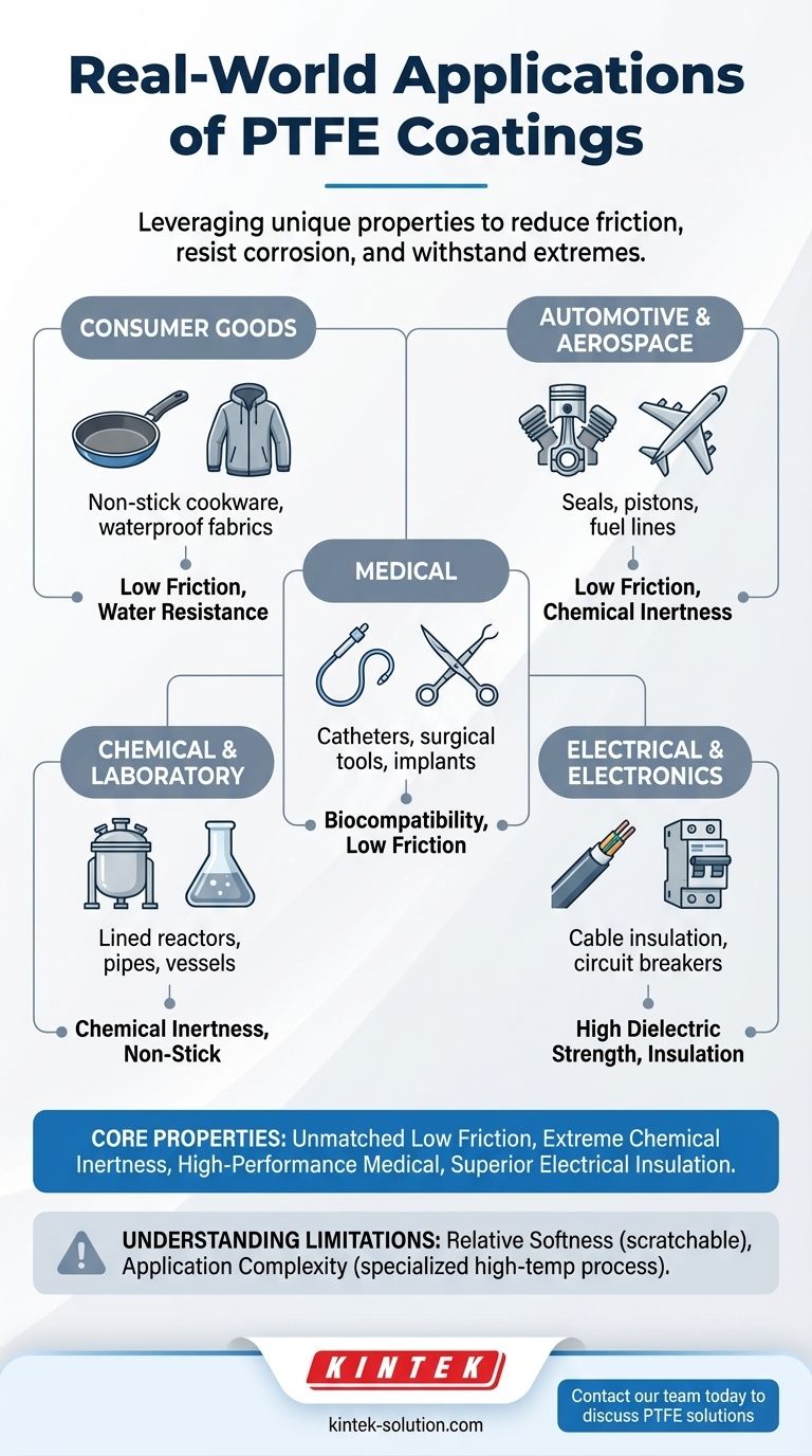 Quali sono alcune applicazioni reali dei rivestimenti in PTFE? Risolvere l'attrito, la corrosione e la contaminazione Guida Visiva