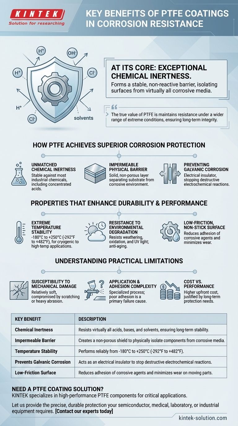 Quali sono i principali vantaggi dei rivestimenti in PTFE per la resistenza alla corrosione? Ottieni una protezione senza pari per i tuoi componenti Guida Visiva