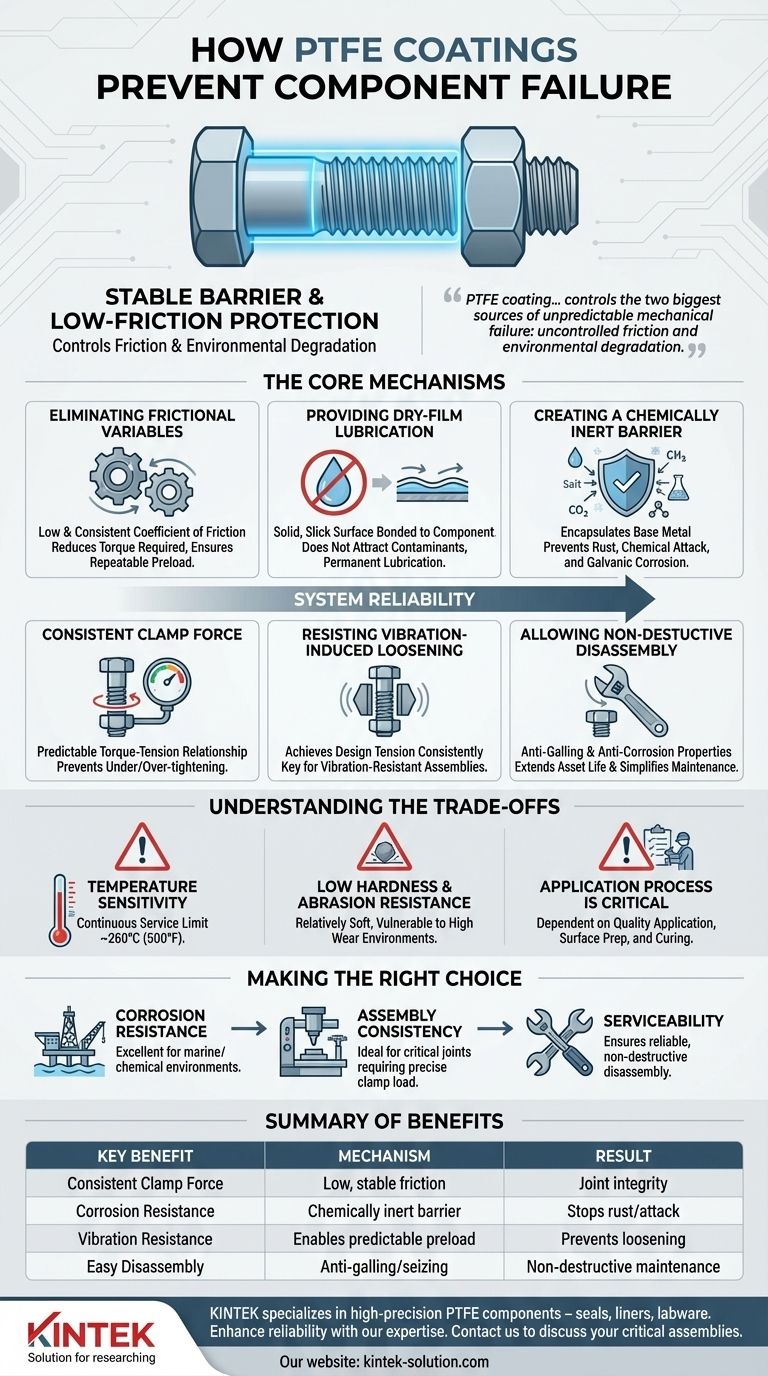 Como os revestimentos de PTFE evitam a falha de componentes? Controle o Atrito e a Corrosão para um Desempenho Confiável Guia Visual