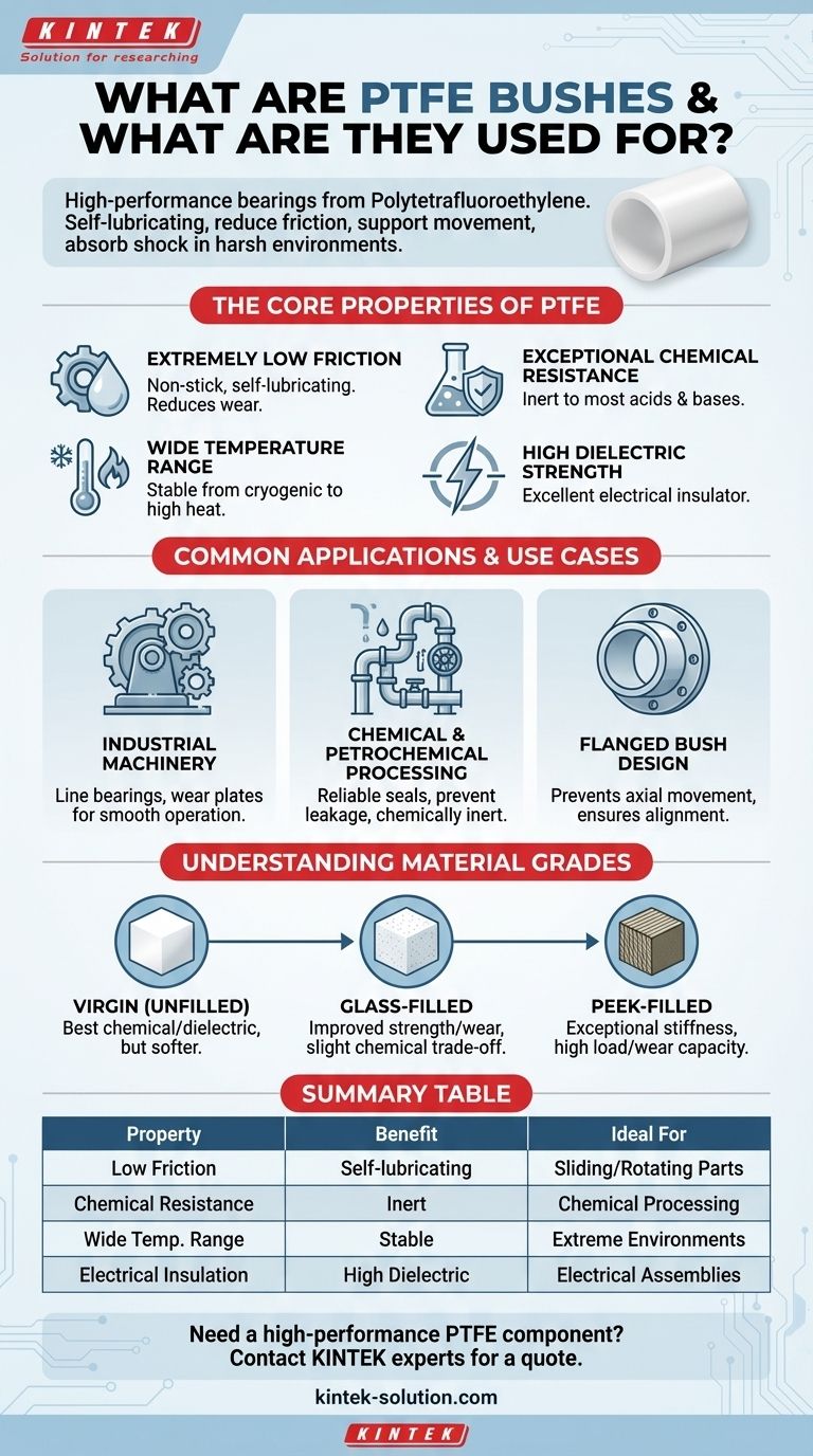 PTFE 부시는 무엇이며 일반적으로 어디에 사용됩니까? 까다로운 응용 분야를 위한 필수 구성 요소 시각적 가이드