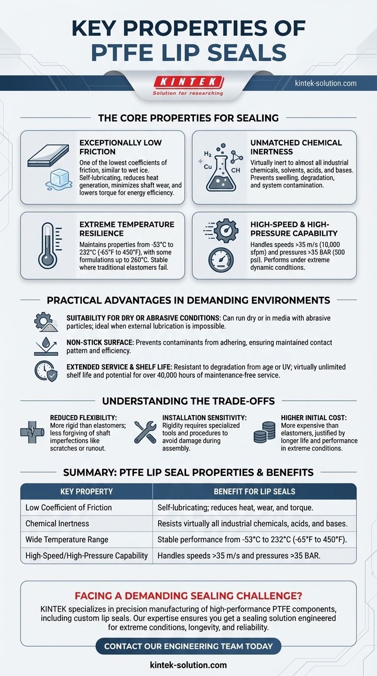 リップシールにおけるPTFEの主要な特性は何ですか？過酷な条件下でのシーリングの極意 ビジュアルガイド