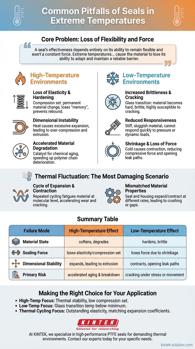 Quali sono le insidie comuni negli scenari ad alta e bassa temperatura per le guarnizioni? Evitare costosi guasti alle guarnizioni Guida Visiva