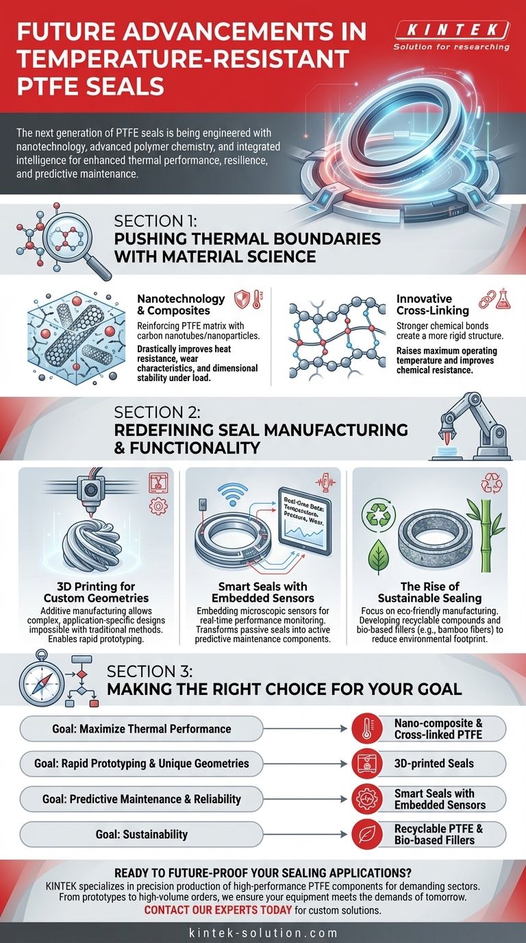 Quali progressi futuri sono previsti per le guarnizioni in PTFE resistenti alla temperatura? Scopri soluzioni di tenuta più intelligenti e più resistenti Guida Visiva