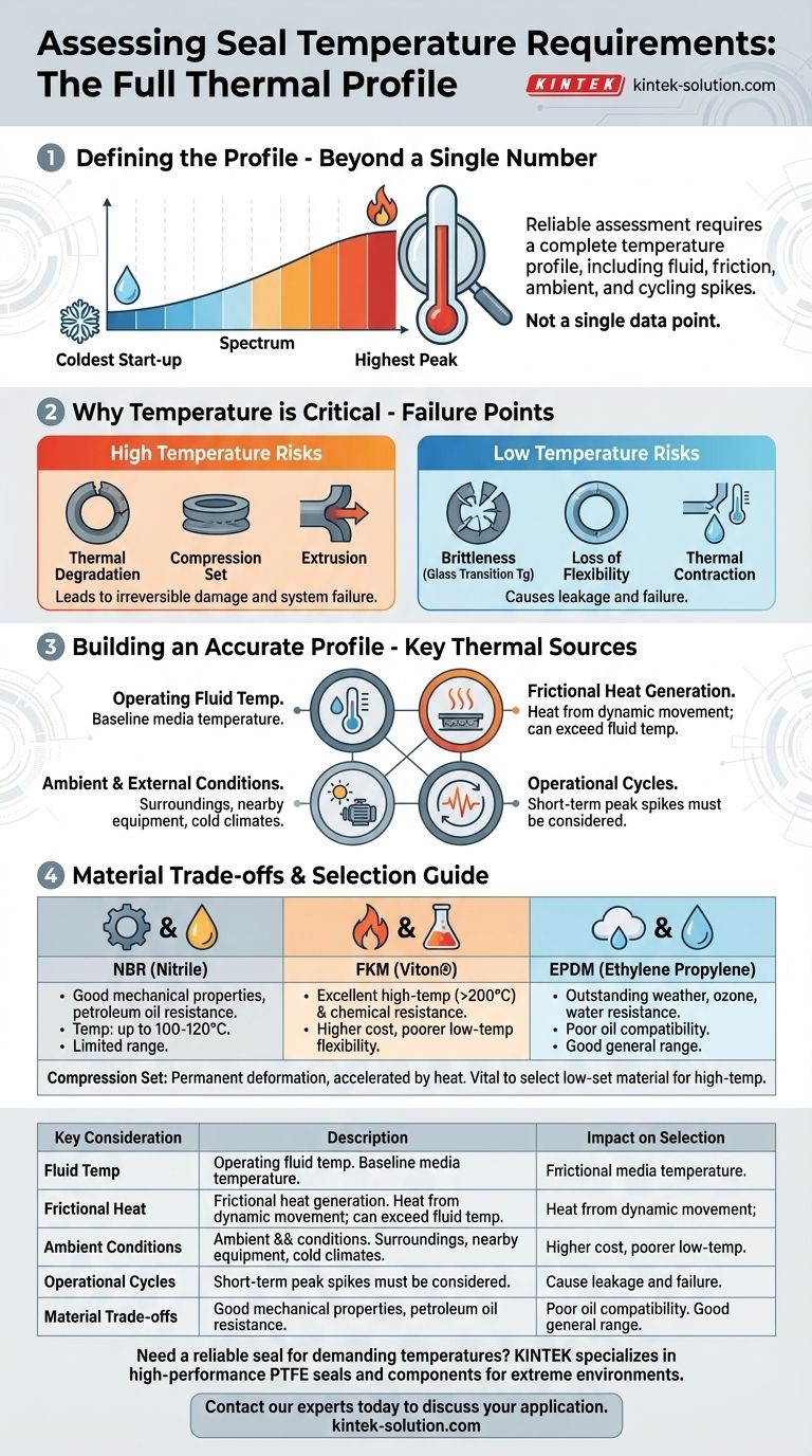 Come devono essere valutati i requisiti di temperatura specifici dell'applicazione per la selezione delle guarnizioni? Evitare guasti con un profilo termico completo Guida Visiva