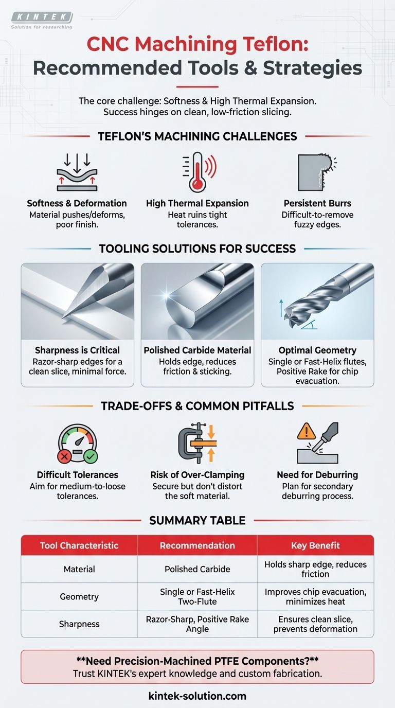 What are the recommended tools for CNC machining Teflon? Achieve Clean, Precise Cuts Visual Guide