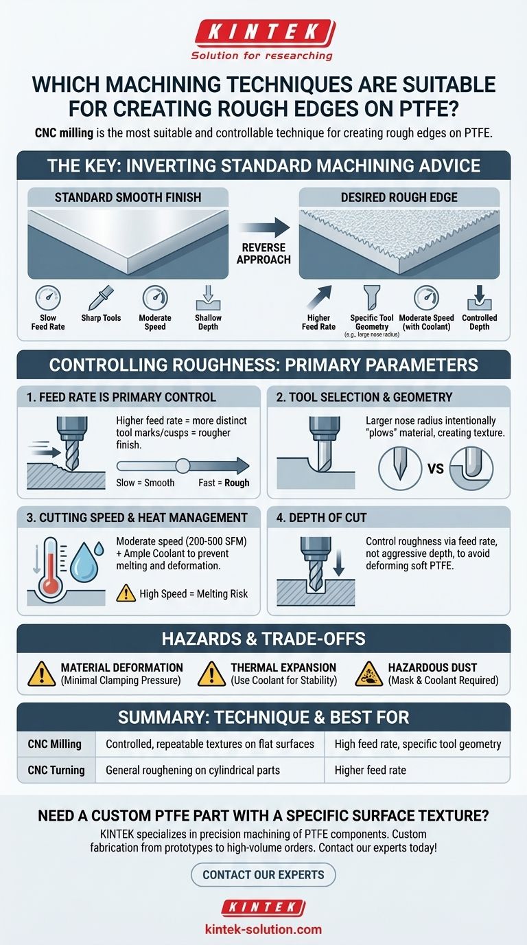 Quali tecniche di lavorazione sono adatte per creare bordi ruvidi sul PTFE? Padroneggiare la fresatura CNC per texture controllate Guida Visiva