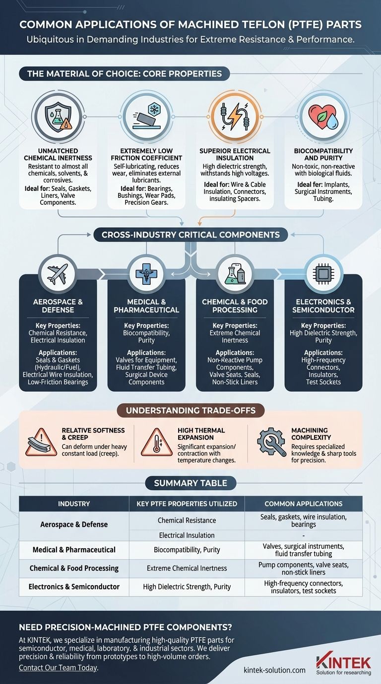 Quali sono le applicazioni comuni dei componenti lavorati in Teflon (PTFE)? Risolvere sfide ingegneristiche complesse Guida Visiva