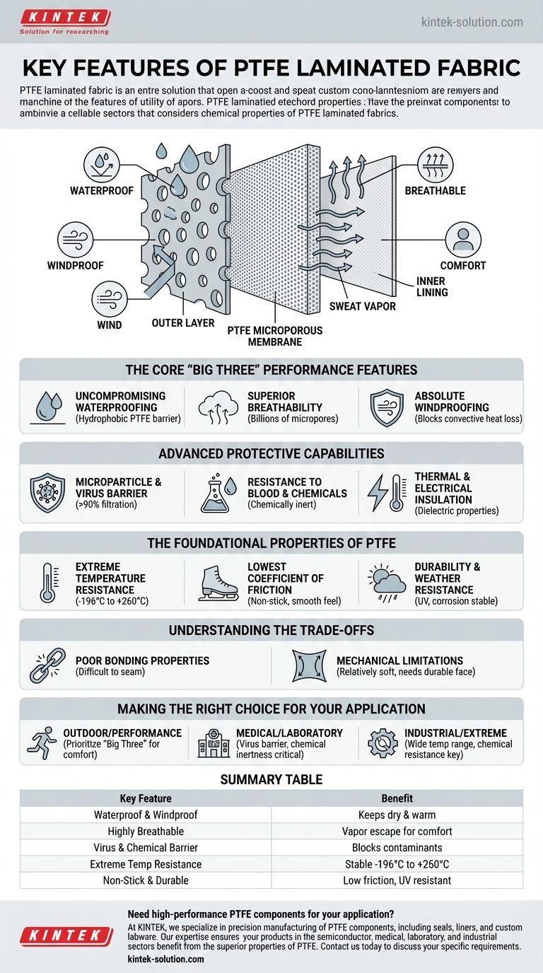 Каковы ключевые особенности ткани с ламинированием из ПТФЭ? Непревзойденная защита и воздухопроницаемость Визуальное руководство