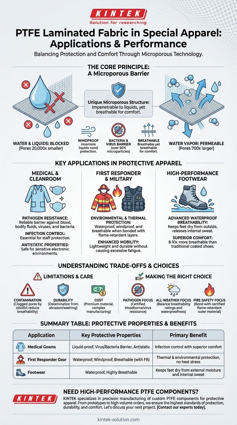 Quais são as aplicações do tecido laminado de PTFE em vestuário especial? Um Guia para Proteção Avançada e Conforto Guia Visual