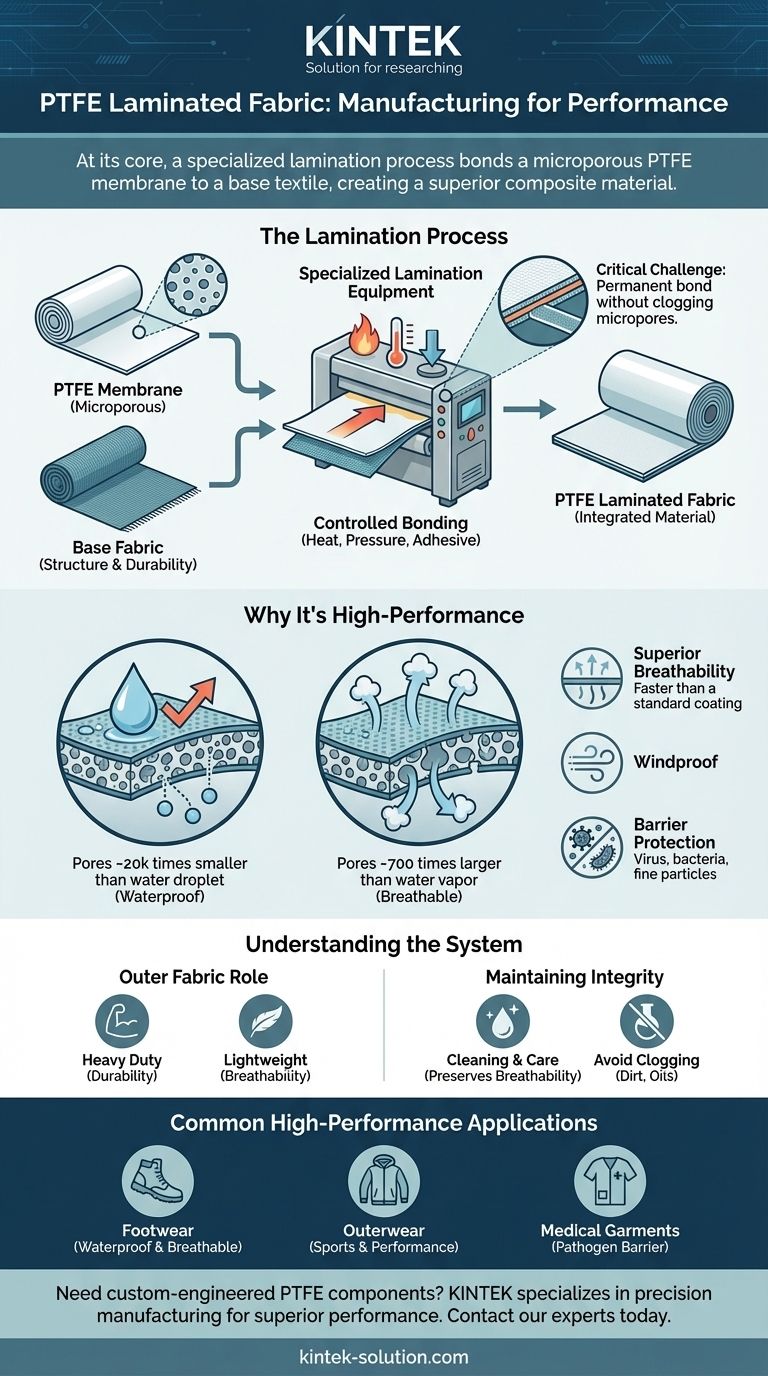 كيف يتم تصنيع القماش المصفح بـ PTFE؟ دليل هندسة المواد عالية الأداء دليل مرئي
