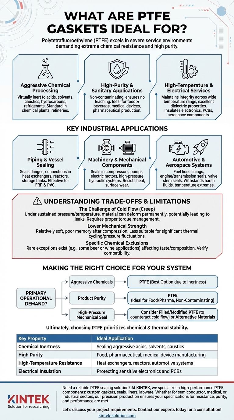Per cosa sono ideali le guarnizioni in PTFE? Soluzioni di tenuta per ambienti chimici estremi e ad alta purezza Guida Visiva