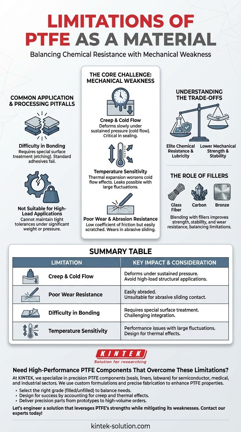 What are the limitations of PTFE as a material? Key Mechanical Weaknesses to Consider Visual Guide