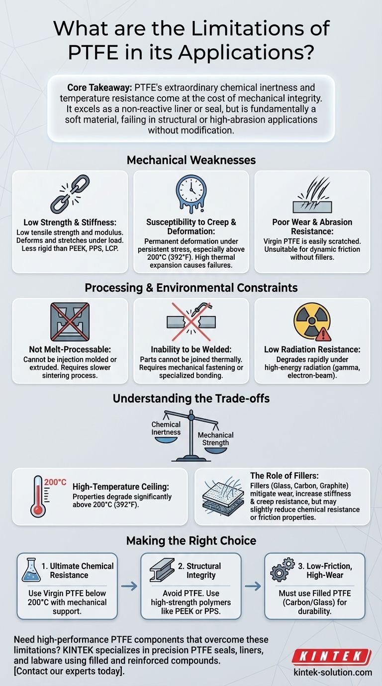 What are the limitations of PTFE in its applications? Understanding Its Mechanical Weaknesses Visual Guide