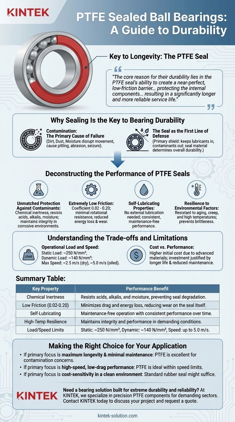 Como os rolamentos de esferas selados com PTFE se comportam em termos de durabilidade? Maximize a vida útil com vedação superior Guia Visual